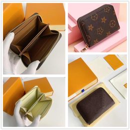 Designers Wallets Mens Womens Purses Soft Leather Short ZIPPY Wallet Card Holders Case Holder Zipper Pocket Pallas Bag Zip Coin Purse Wih Box Dust bag