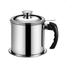 Brand: CookerKing
Type: Storage Bottle with Strainer
Specs: 1.3L Stainless Steel Leakproof Container
Keywords: Cooking Oil Non-Slip Kitchen Tool
Key Points: Anti-Scald Handle, Portable Design
Main Features: Strainer for Easy Separation, Durable Build
Scop