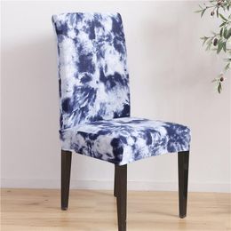 Chair Covers Spandex Elastic Printing Dining Slipcover Stretch Cushion Stoelhoezen Eetkamer