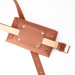 A112 men Fashion Waist Packs Leather PU Adjustable Belt Bag Pack Wallet Phone Pouch Ladies Salesperson Work Bags