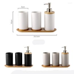 Storage Bottles Ceramic Bathroom Accessories Set Fashion Soap Dispenser Toothbrush Holder Tumbler Household