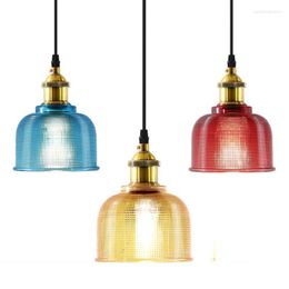 Pendant Lamps Nordic Stained Glass Dining Room Lamp American Style Bar Platform Balcony Personality Creativity Bedroom Living Coffee Shop