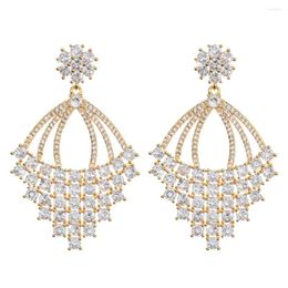 Stud Earrings Fashionable Zircon In Europe And America Prepare Beautiful Jewelry Gift For Women/Girls Brides ER 345