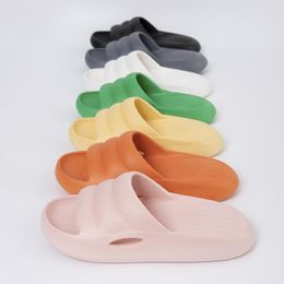 Slippers Women Solid Color Non-slip Thick Bottom 2022 Ladies Summer Indoor Soft And Comfortable Sandals Couple Shoes