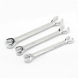 1pc Oil Pipe Flare Nut Wrench Open Ring Double Head Spanner 8-10-12mm High Torque Mirror Hand Tool Brake For Car Repair