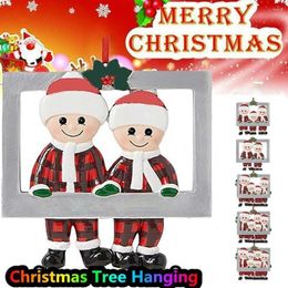 Christmas Decorations Tree Decoration Pendant 2-6 People Family Party Reindeer Po Frame Does Not Support Chang Name