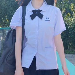 Clothing Sets Japanese School Girl Uniform Thailand Uniforms Jk Suit Student Graduation Costume Cute Solid Colour Pleated Skirt Set