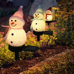 Solar Snowman Garden Landscape Decoration Lights Christmas Lawn Led Outdoor Plug For Decorations