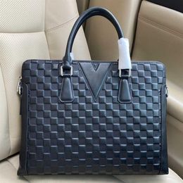 men's leather bag briefcase office tote bags for men man's genuine leathers laptop male handbag288H