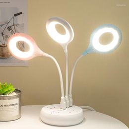Table Lamps Portable Lamp 2W USB Direct Plug Bent Arbitrarily Bedside Night Light For Laptop Eye Protection Student Read Desk