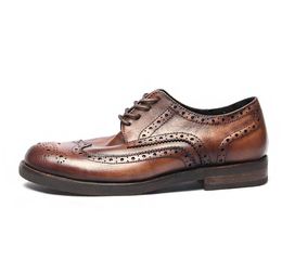 Fashion Brogue Carved Cow Gentlemen Leather British Style Mens Oxfords Wedding Dress Shoes Male Flats