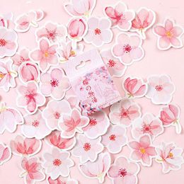 Gift Wrap 45pcs/Box Cherry Blossom Petal Scrapbooking Seal Book Label Paper Stickers DIY Stationery Crafts Diary Mobile Cups Decoration