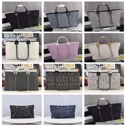 Shopping Bag Luxury Tote Bags Women's Denim Jeans Bag High Quality Handbag Fashion Designer with Lifting Chain248y