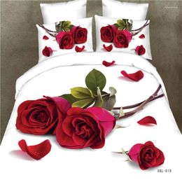 Bedding Sets Bedclothes Set Wedding Rose 3d Comforter Quality Super Comfort Beddings 3/4pcs Duvet Cover Sheet Pillowcase