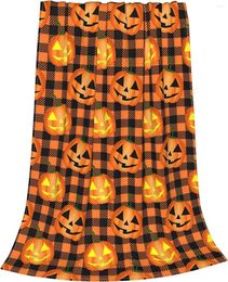 Blankets Halloween Plaid Ultra Soft Micro Fleece Blanket Anti Pilling Flannel For Bedroom Living Rooms Couch And Plush House Warming