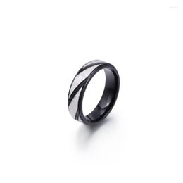 Wedding Rings Black Titanium Steel Japanese And Korean Fashion Couple's Jewelry Trendy Simple Men Ring