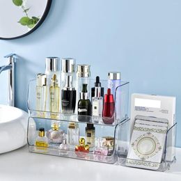 Storage Boxes Transparent Makeup Display Rack Plastic Organiser Jewellery Box Holder For Desktop Dresser Bathroom Home KI