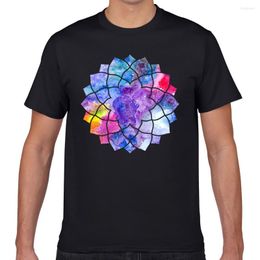 Men's T Shirts Tops Shirt Men Chakra Sahasrara Sexy Harajuku Geek Cotton Male Tshirt Fa001