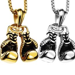 Hip Hop Boxing Glove Pendant Chain Necklace For Men Male Street Rock Style Sports Competition Gifts