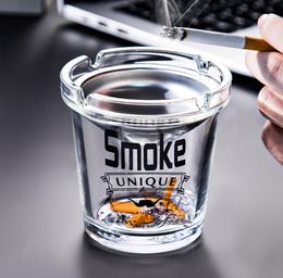 The latest 10X9.7CM glass ashtray stainless steel funnel has many styles and supports customized logo