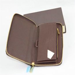 High quality ZIPPY plus Wallet Mono Leather Canvas 12 Credit Slots Long Zipper Wallets Card Holder Purse Women Zip Clutches Bag 40265M