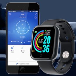 Y68 Smart Watch Bracelet IP67 waterproof Bluetooth Fitness Tracker Sports Heart Rate Blood Pressure Blood Oxygen Monitoring Multi-Function Reminder Sleep