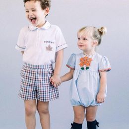 Clothing Sets 2022 Spanish Clothes Set For Baby Boy Shirt Shorts Outfits 2Pcs Toddler Girls Embroidery Romper Infant Birthday Party