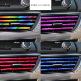 10Pcs Car Air Outlet Decorative Strips Auto DIY Interior Modification Upgrades Car Chrome-plated Colour Car Styling Accessories