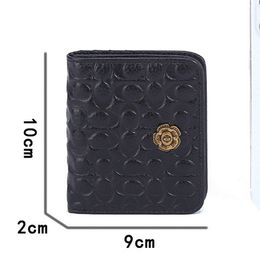 Genuine leather short style women designer wallets lady cowhide fashion casual coin zero card purses no470255E