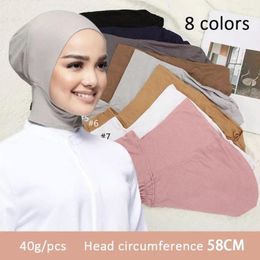Ethnic Clothing Under Scarf Hijab Cap Muslim Women Veil Turban For Fashion Islam Inner Jersey Underscaf Caps Hat Ladies