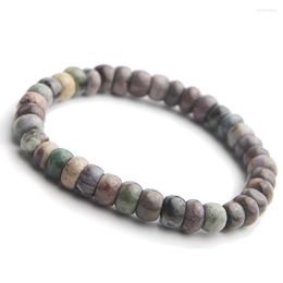Strand South African Natural Sugilite Gems Healing Stone Crystal Abacus Marquise Bead Bracelets 7mm