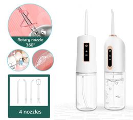 Oral Irrigators Other Hygiene Water Floss Jet Dental Flosser Irrigator 230ml 4 nozzles Waterproof IPX7 High Pressure Low Noise 221215