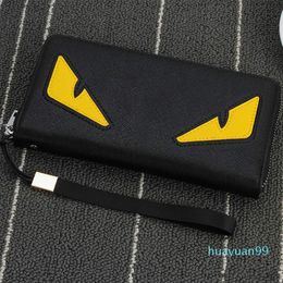 New-Whole- 2016 New brand men's wallet zipper long phone clutch bag fashion high quality guarantee eyes purse clutch wall307K