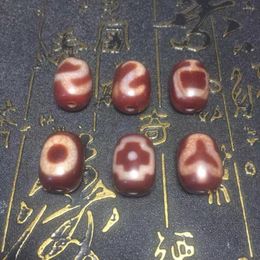 Beads Tibet DZI Agate 15 20mm Red Fire For Dark Grain Money Hook Bodhi Lotus Aquarius Cross Buddha Men&women Jewellery DIY