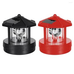 Party Decoration LED Solar Lighthouse 360-degree Rotating Waterproof Garden Lawn Light Outdoor Street 11 10 11cm Household Decor