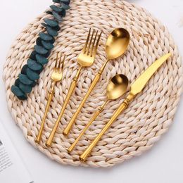 Flatware Sets 30/25/20/15/10PCS Golden Tableware Stainless Steel 18-10 Cutlery Set For Christmas Luxury Wedding Dining Room