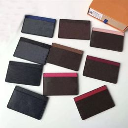 7A Genuine Leather Credit Card Wallet Card Holder package coin pack France Women pairs Brown flower business mini wallets clutch bag classic style