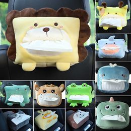 Car Tissue Box Cute Plush Animals Napkin Paper Holder Portable Drawer Styling Multi-function Supplies Women T221220