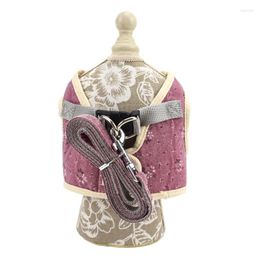 Dog Collars 2022 Cute Nylon Small Leash Cat Pet Harness Chihuahua Vest Chest Strap Leads Puppy Supplies Accessories S-XL