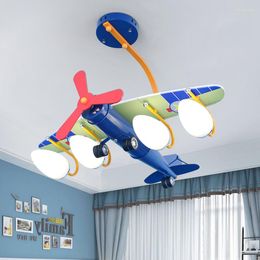 Ceiling Lights Decora Children Plane Lamp Modern LED Semi-Ceiling Fixture Kids Bed Room Lighting