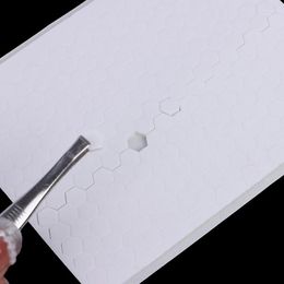 Gift Wrap 1 Sheet 3D Double-sided Foam Hexagon Dots Adhesive Fastener Tape White Strong Glue Magic Sticker