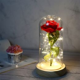 Imitation flowers Valentine 's Day Gift Simulation Hand Moisturising Rose Lamp Glass Cover Pendant Eternal Flower Colour Box Packaging