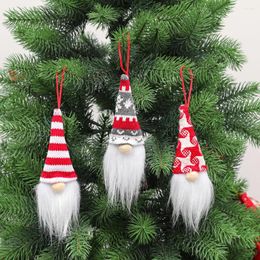 Christmas Decorations 3pcs Gnome Faceless Doll Ornament Xmas Tree Hanging Elf Figurine Pendant For 2022 Year Merry Decor