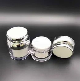 30g/50g Cosmetics Cream Jar Bottles Empty Makeup Container Travel 15ML/30ML/50ML/100ML Empty Acrylic Emulsion Essence Vacuum Pump Packing Bottle