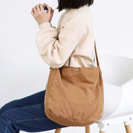 Evening Bags Simple Women Canvas Tote Shoulder For Teenager Large Capacity Ladies Handbags School Book Shopper Women's Crossbody Bag