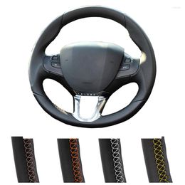 Steering Wheel Covers Car Cover For 208 2008/ Artificial Leather Wrap