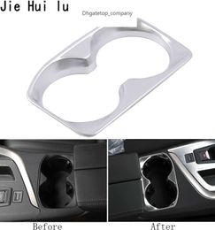 Car Interior Cup Holder For Peugeot 4008 5008 3008 GT 2017 2018 Matte Chrome Trim Cover Styling Accessories
