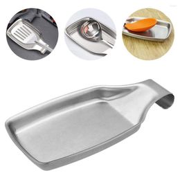 Table Mats Thicken Stainless Steel Soup Rice Spoon Scoop Holder Pad Tray Mat Kitchen Tool Utensils Dishes