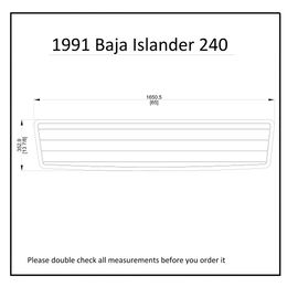 1999 Baja Islander 240 Swim Platform Boat EVA Faux Foam Teak Deck Floor Pad