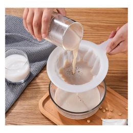 Colanders Strainers Trafine Filter Mesh Strainer Baby Juice Soy Milk Wine Coffee Tea Oil Spoon Sn Separation Reusable Kit Homefavor Dhiv1